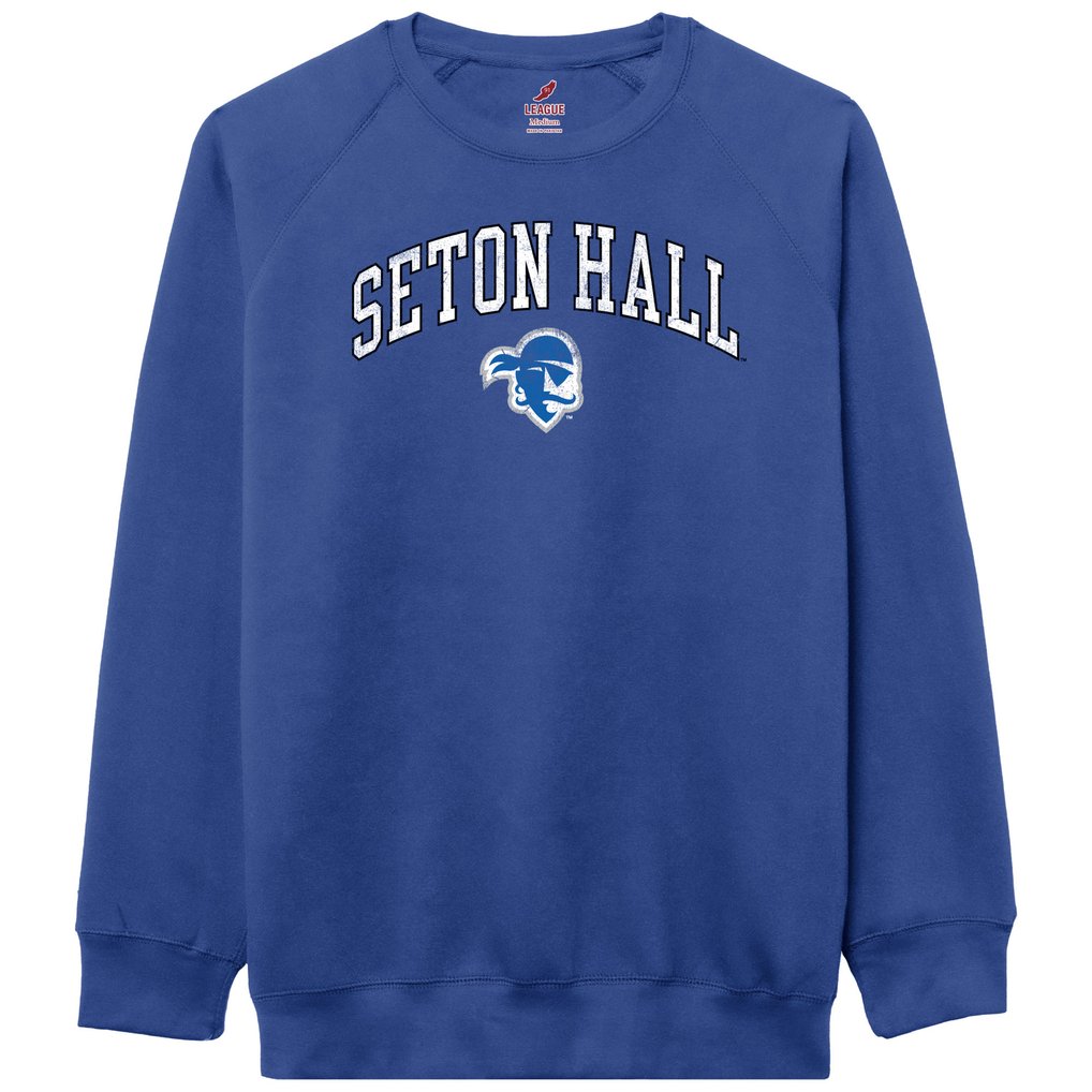  Seton Hall Pirates League Collegiate Wear Essentials 2.0 Pullover Sweatshirt - Royal